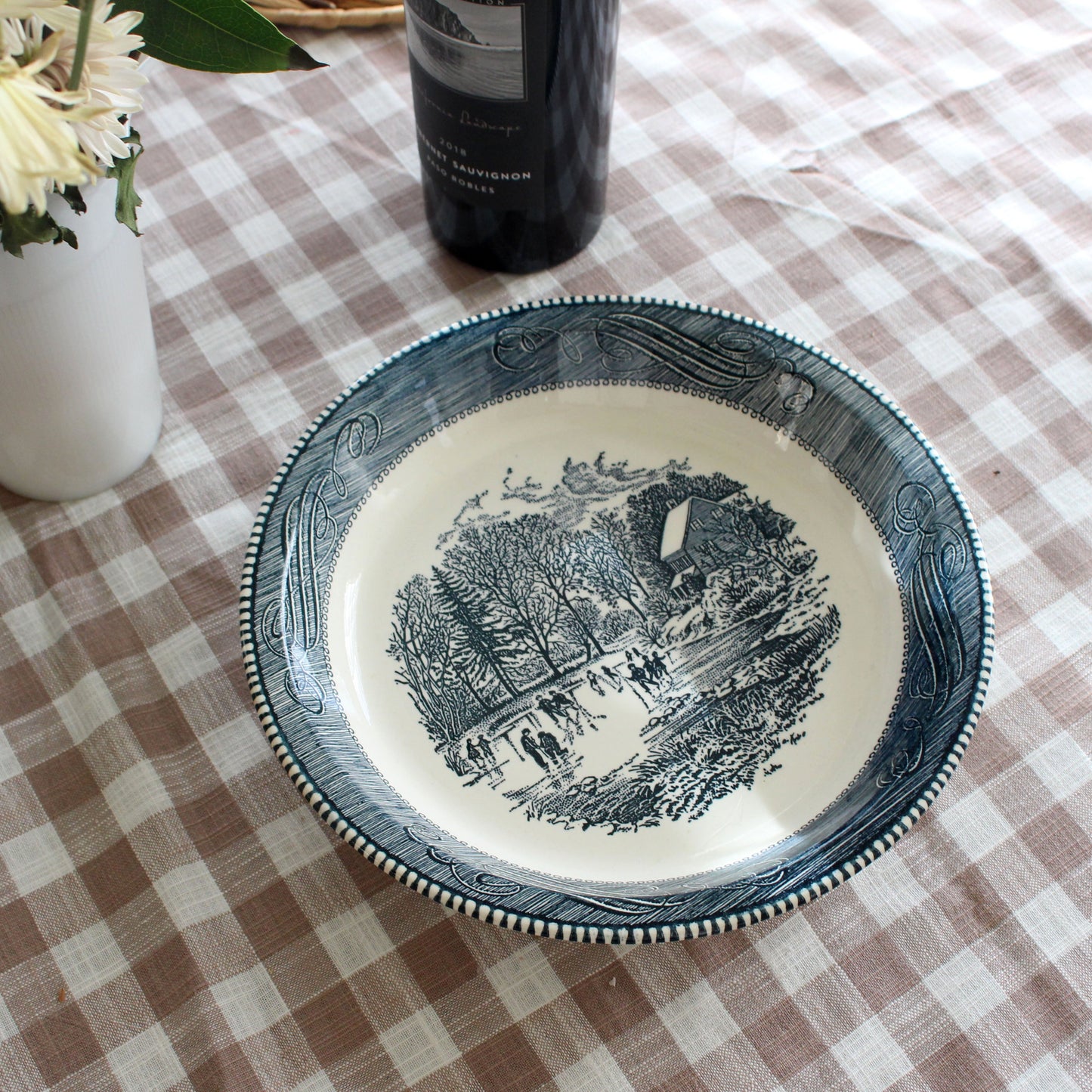 Vintage Patterned Serving Plate