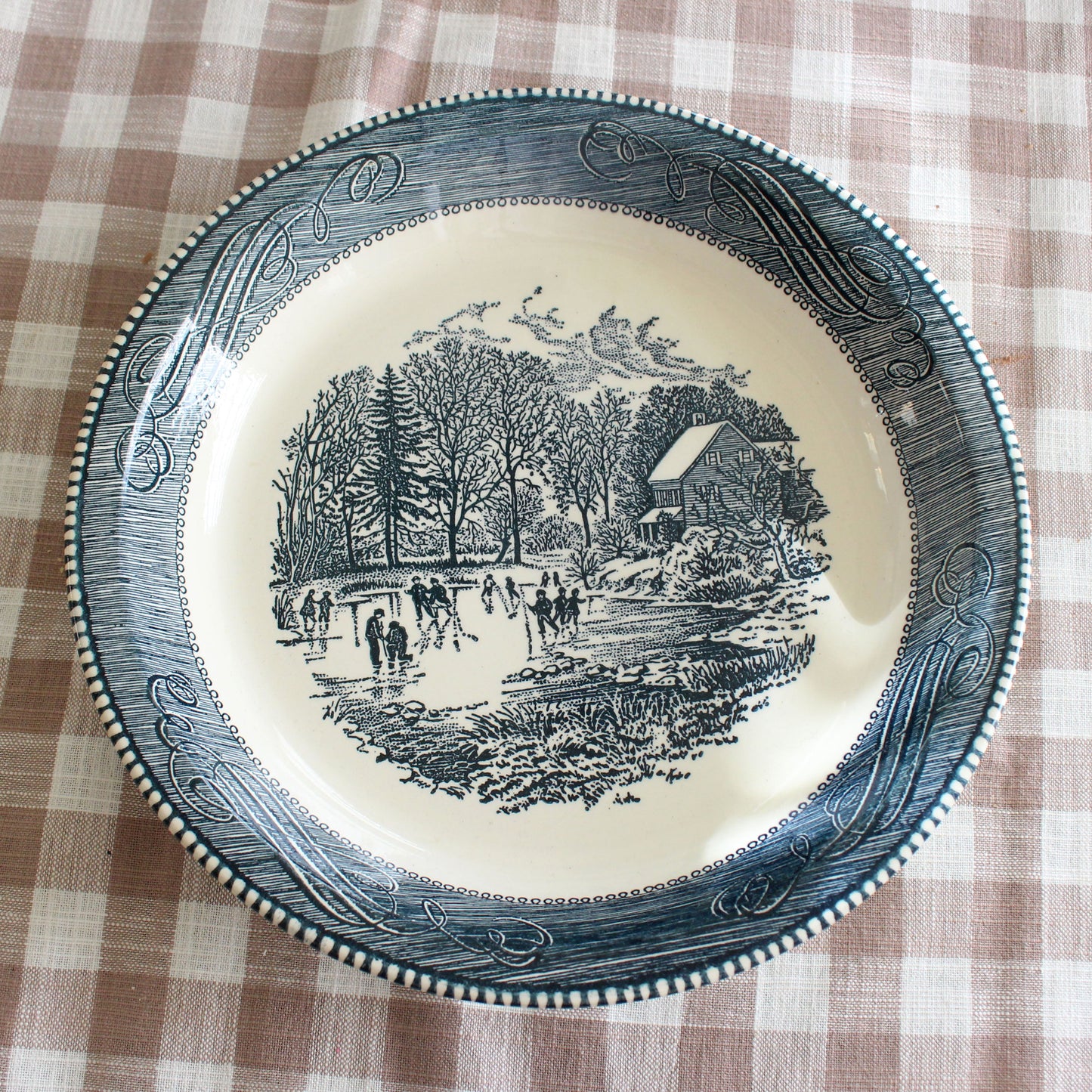 Vintage Patterned Serving Plate