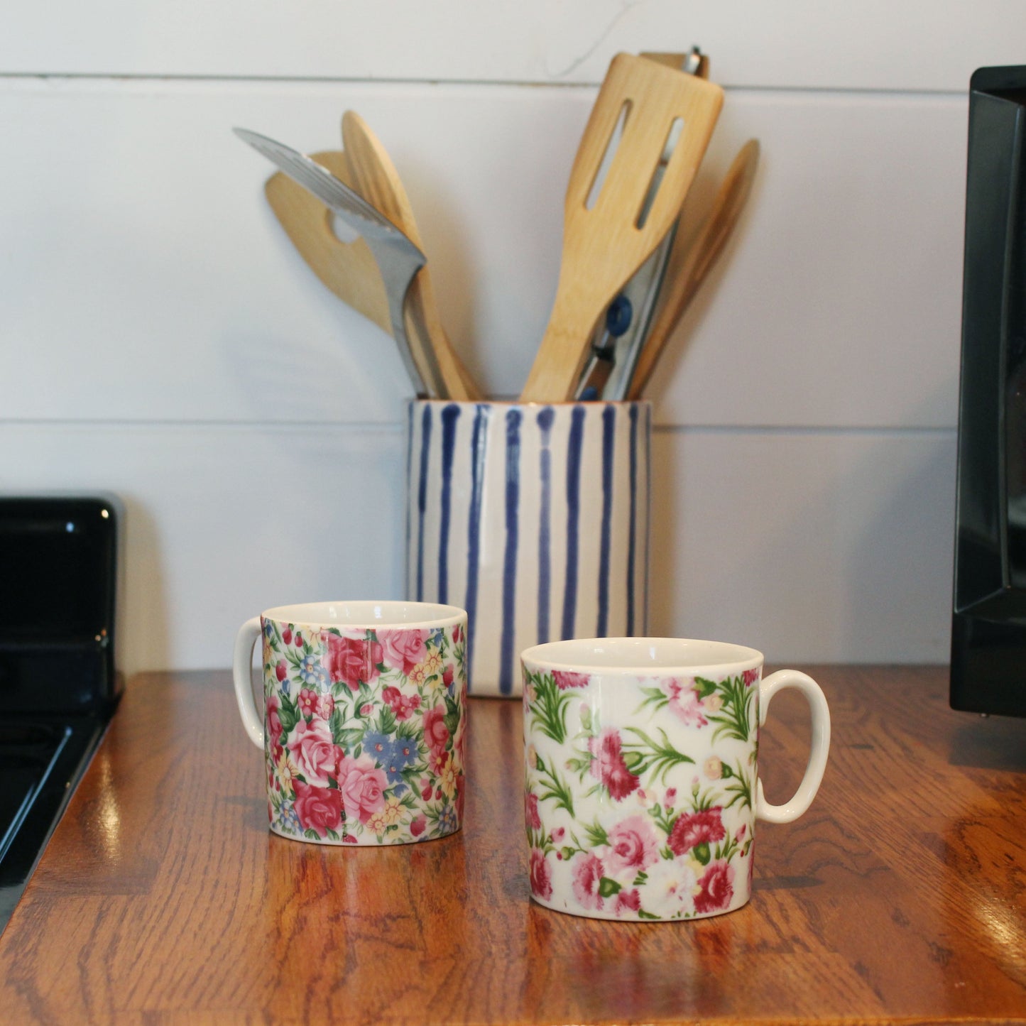 Vintage Floral Mugs, Coffee or Tea cup