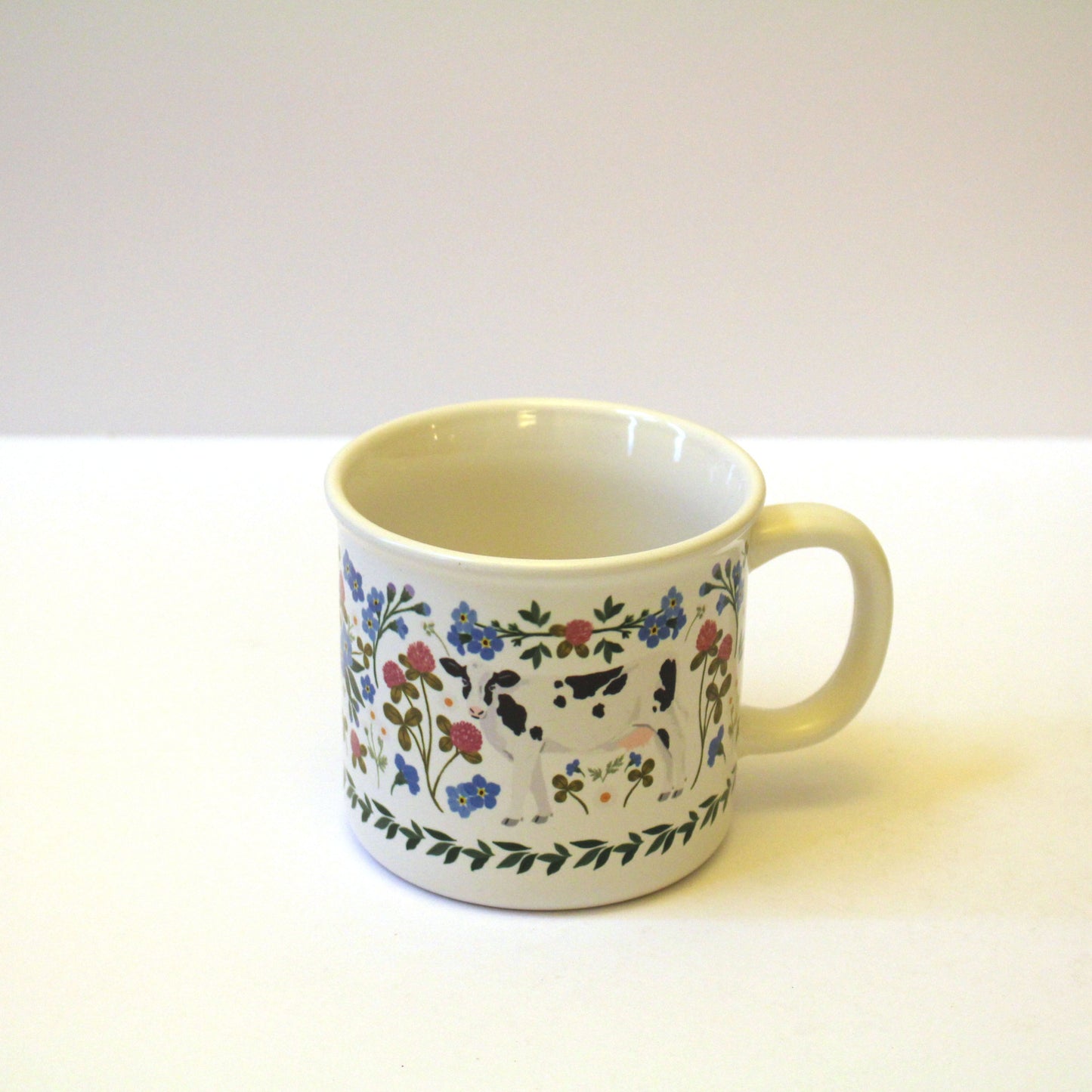 Milk Cows Folk Floral Mug