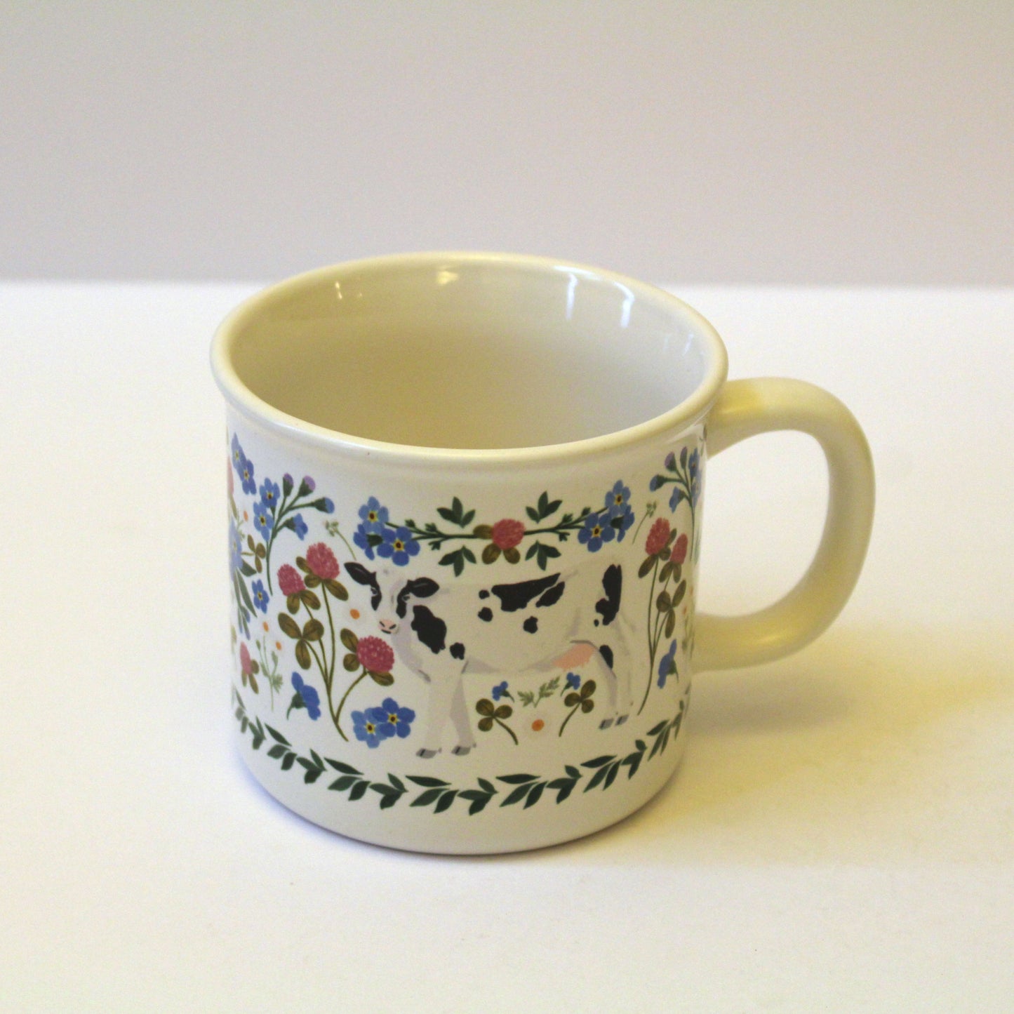 Milk Cows Folk Floral Mug