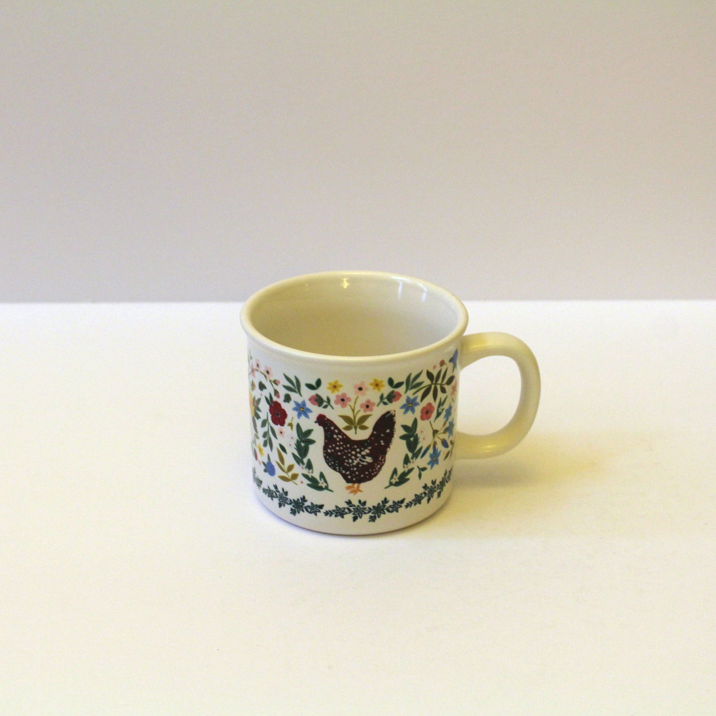Chicken Folk Floral Mug