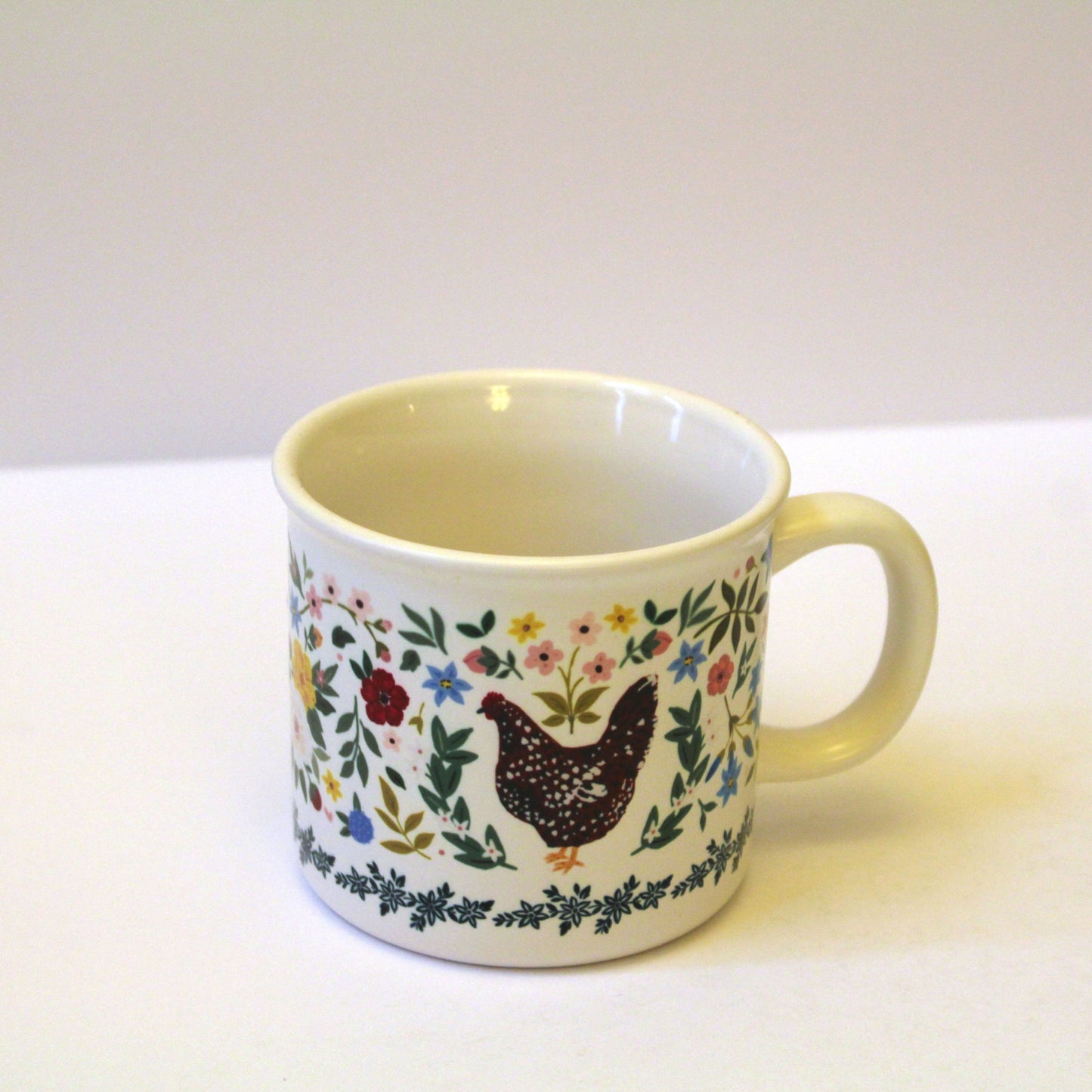 Chicken Folk Floral Mug