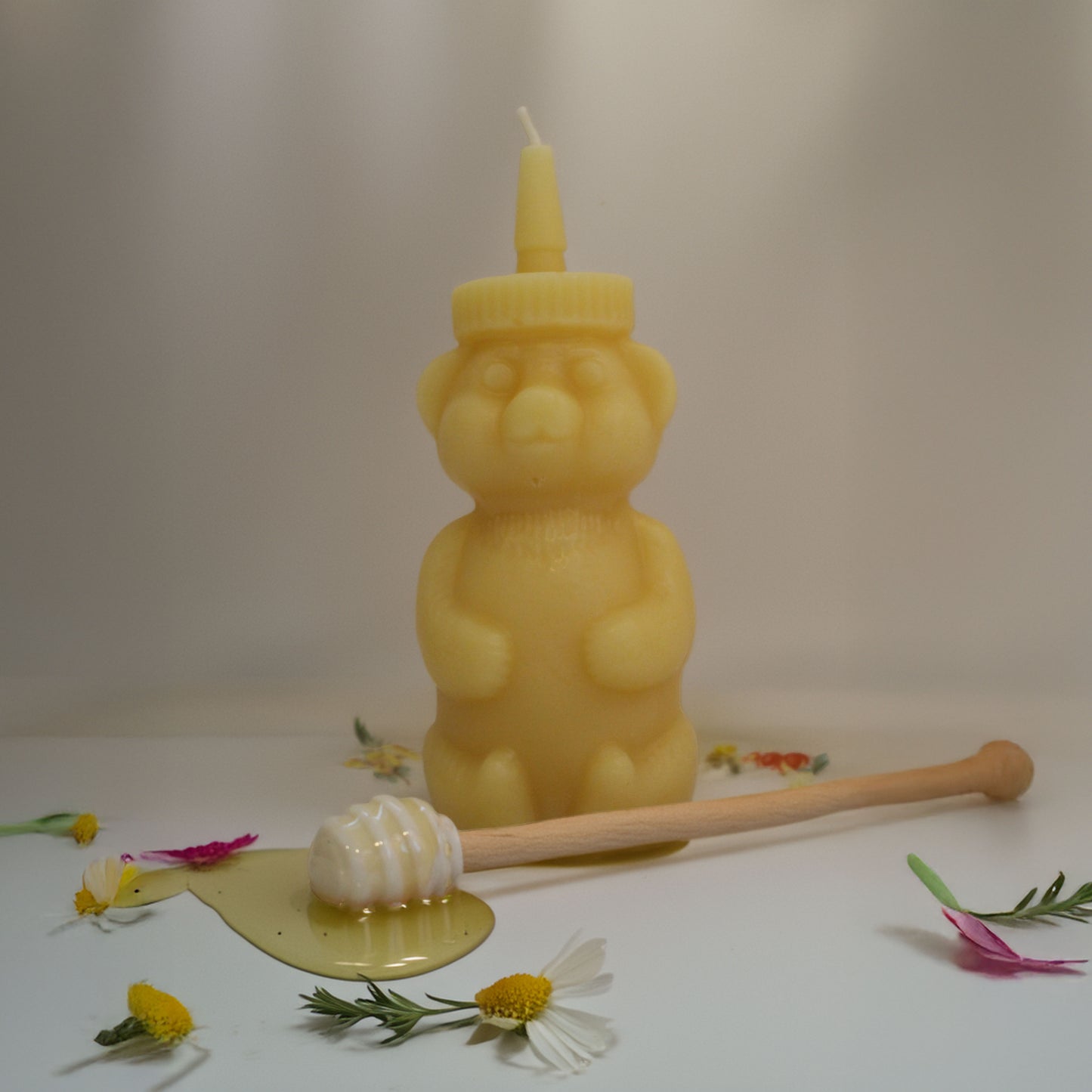 Beeswax Honey Bear Candle