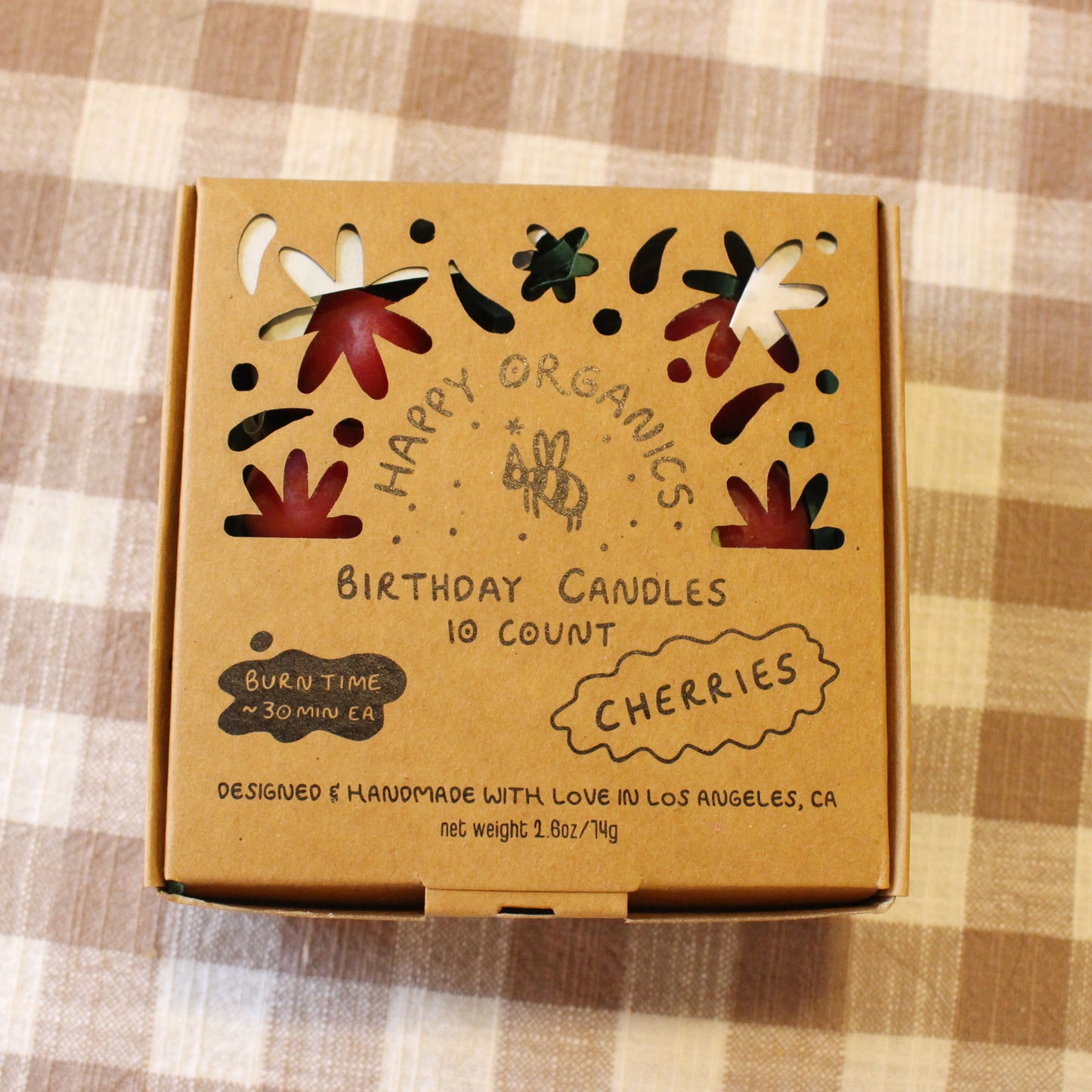Beeswax Cherry Birthday Candles