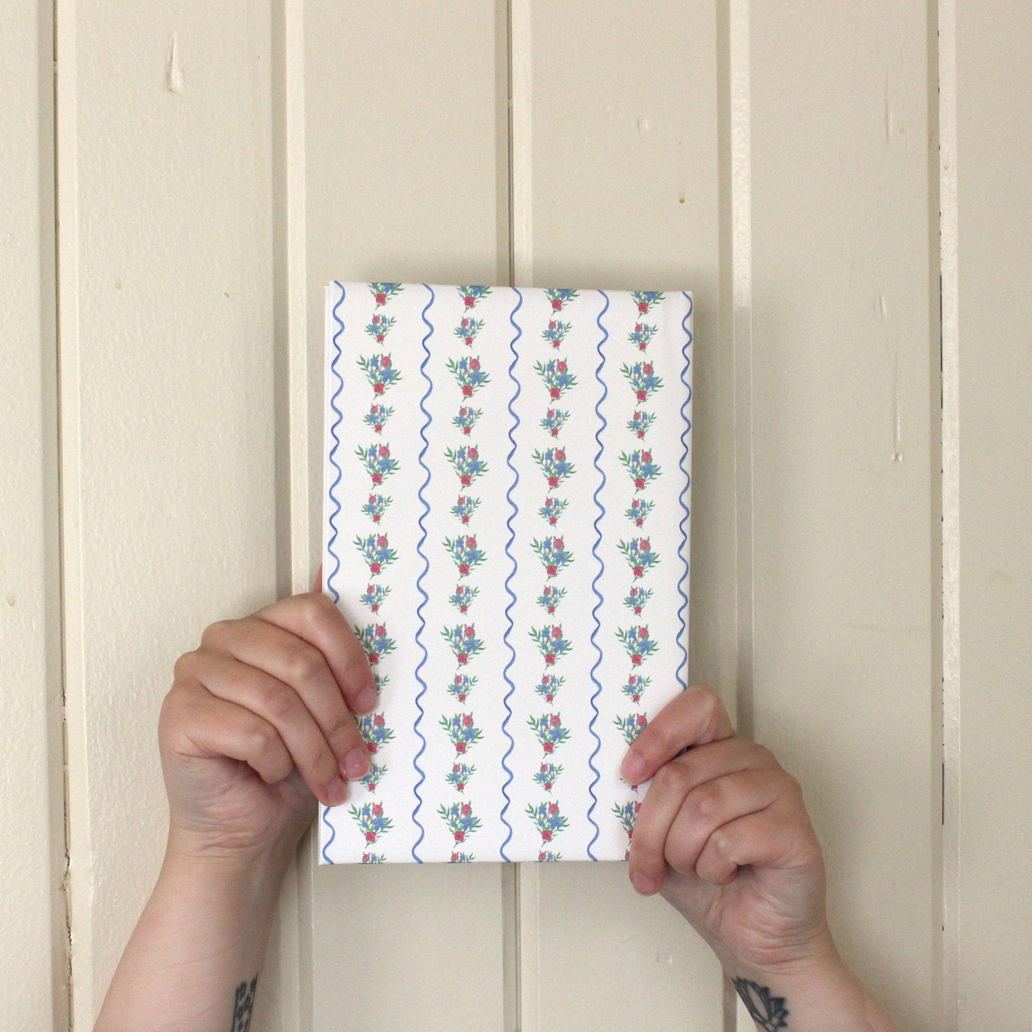 Blue Cottage Floral Notebook