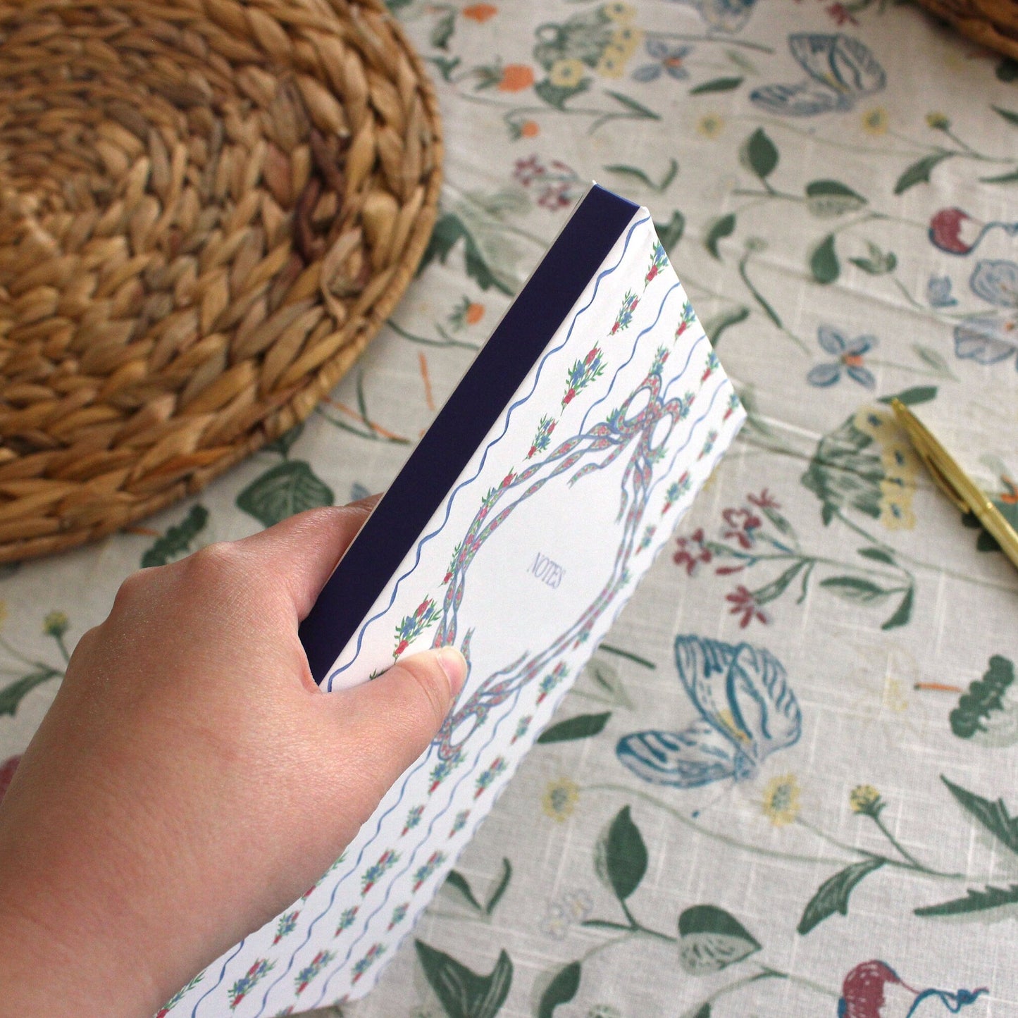 Blue Cottage Floral Notebook