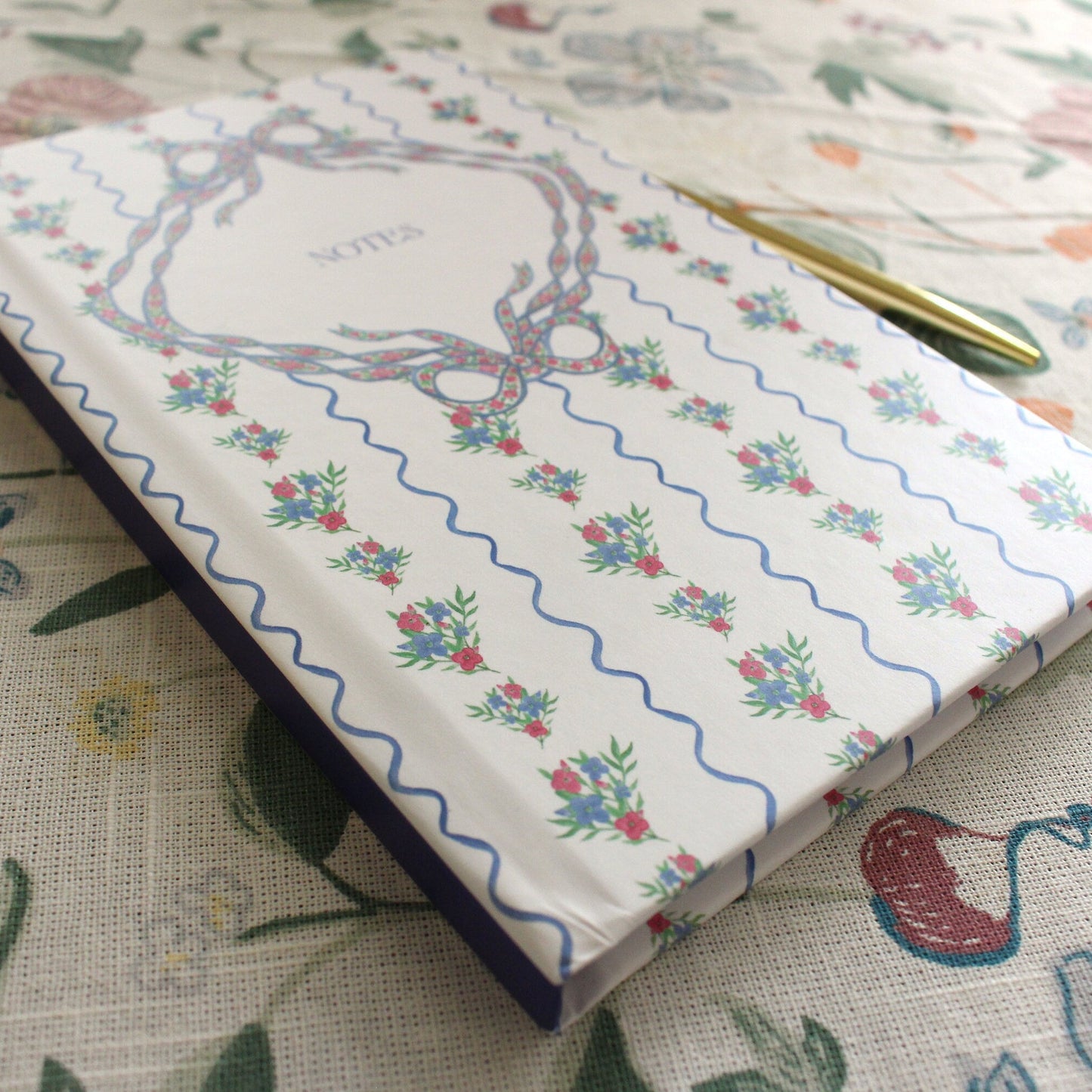 Blue Cottage Floral Notebook