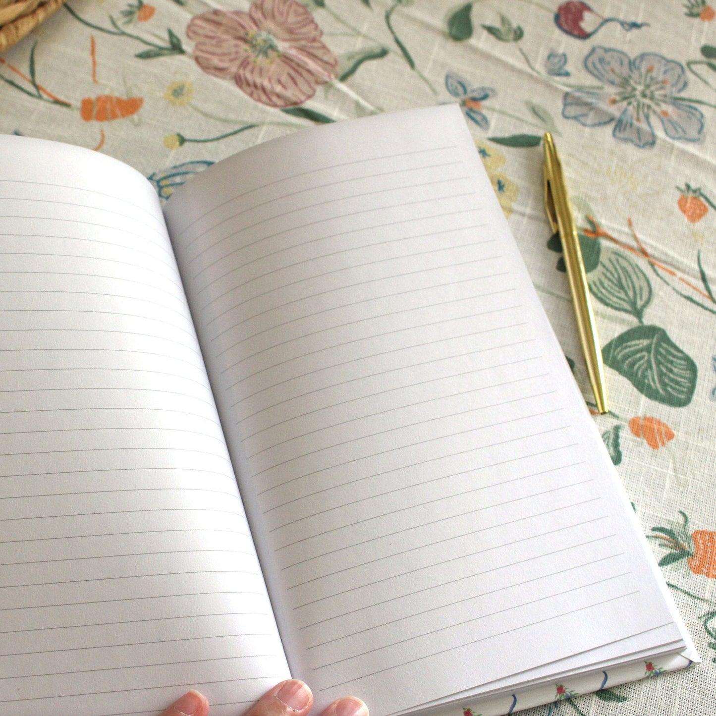 Blue Cottage Floral Notebook