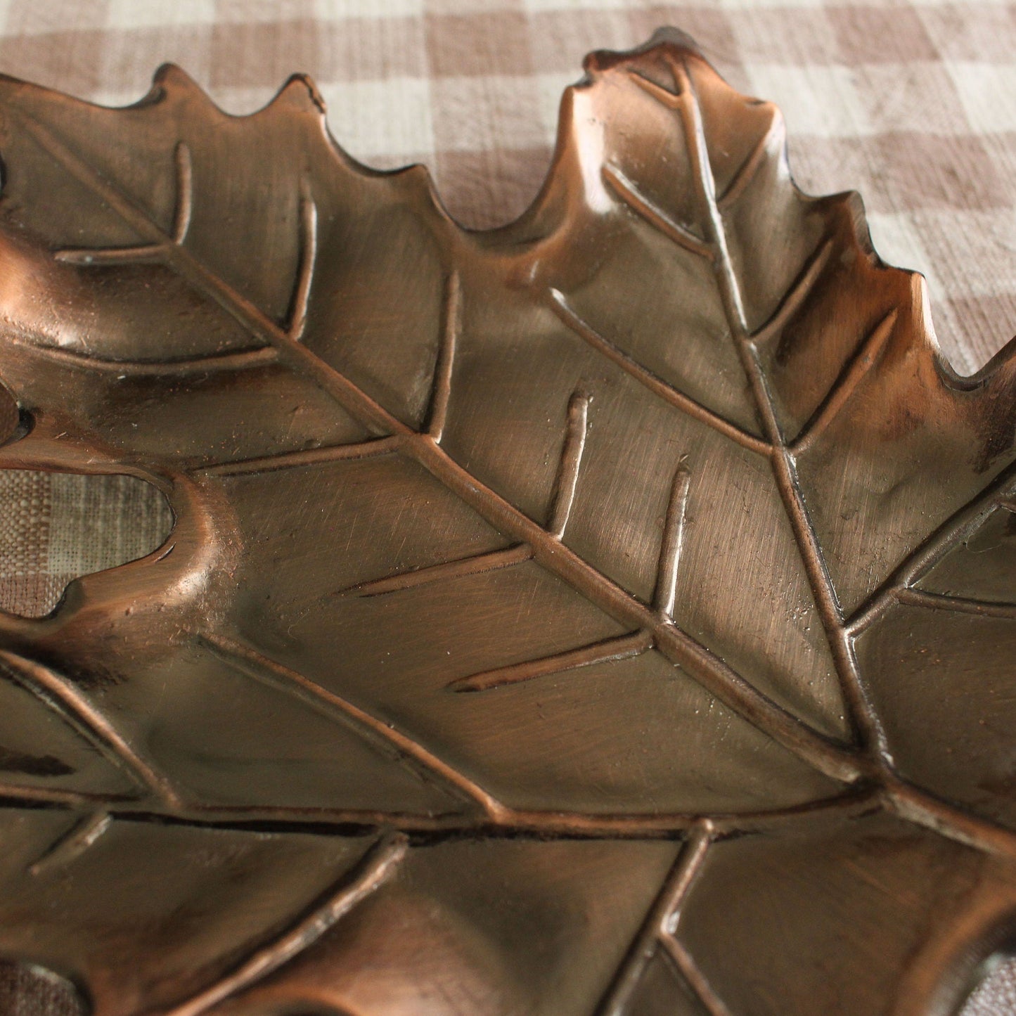 Vintage Leaf-Shaped Trinket Dish