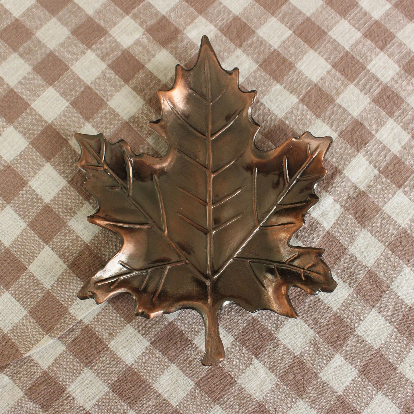 Vintage Leaf-Shaped Trinket Dish