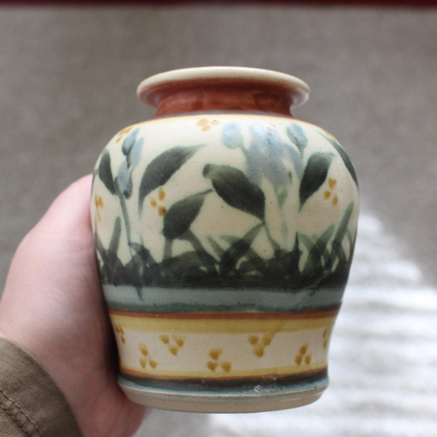 Vintage Charming Small Vintage Floral Vase
