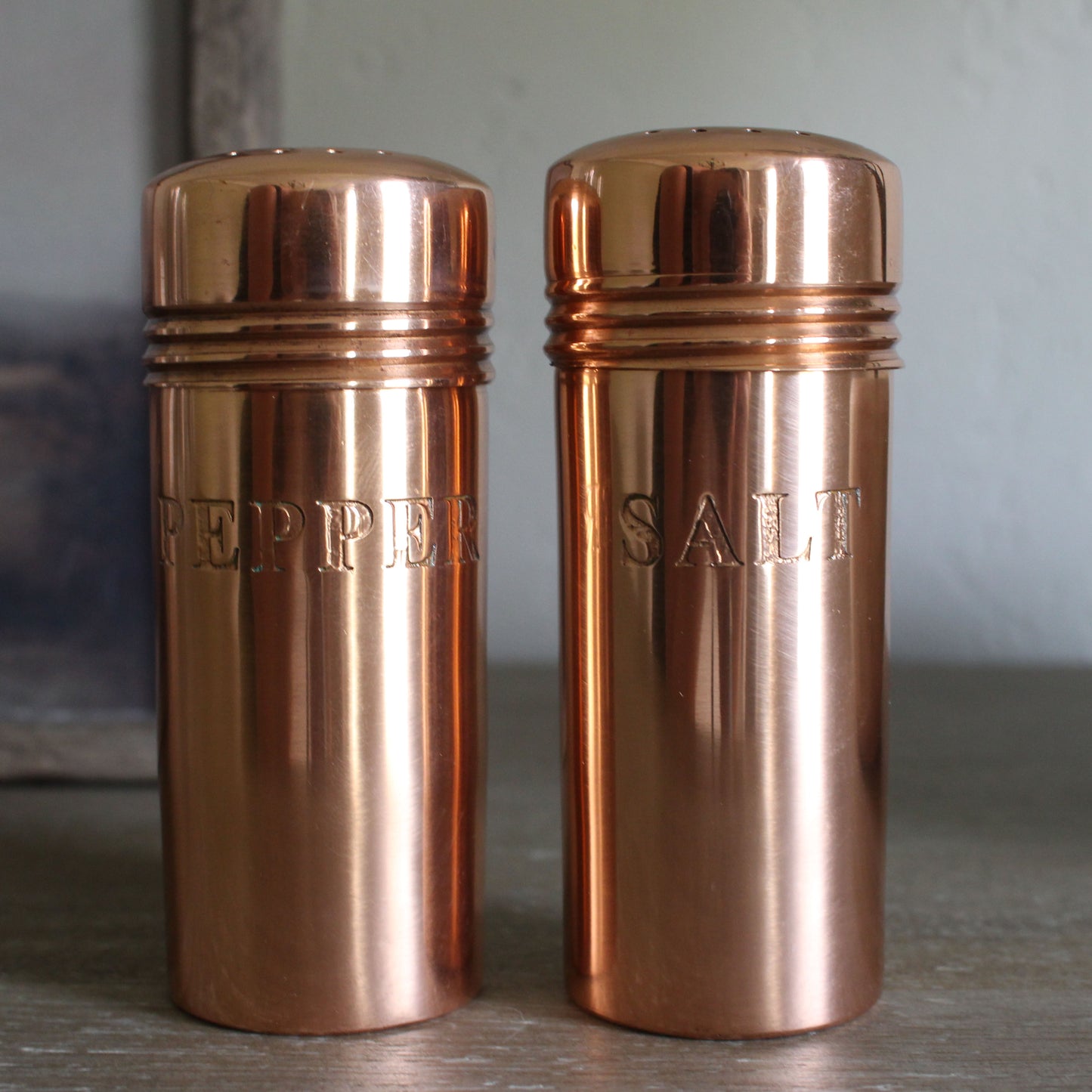 Copper Salt & Pepper Shakers