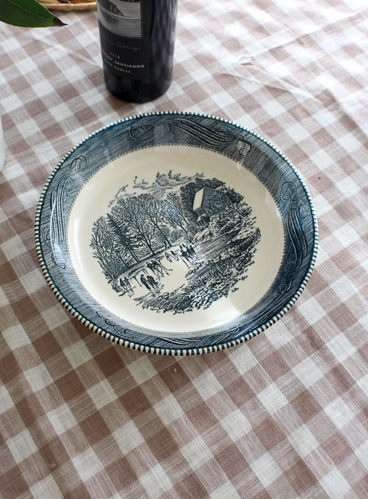 Vintage Patterned Serving Plate