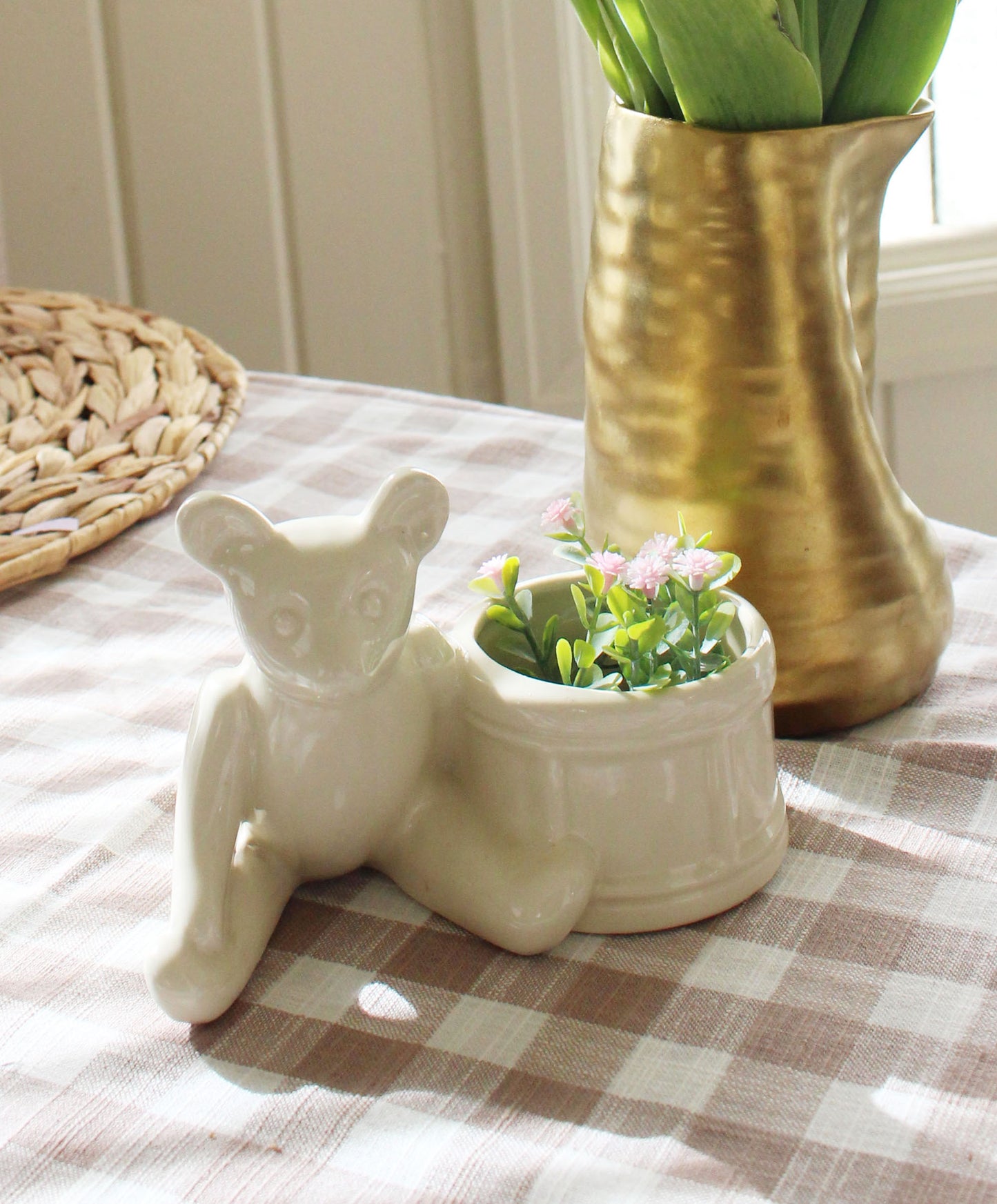 Vintage Bear-Shaped Planter