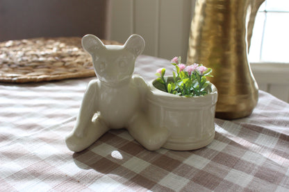 Vintage Bear-Shaped Planter