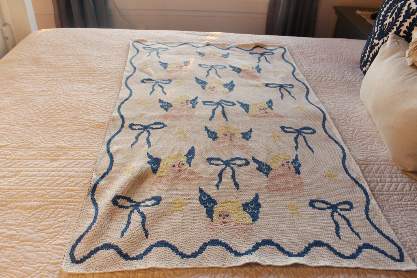 Celestial Cherub Knit Blanket