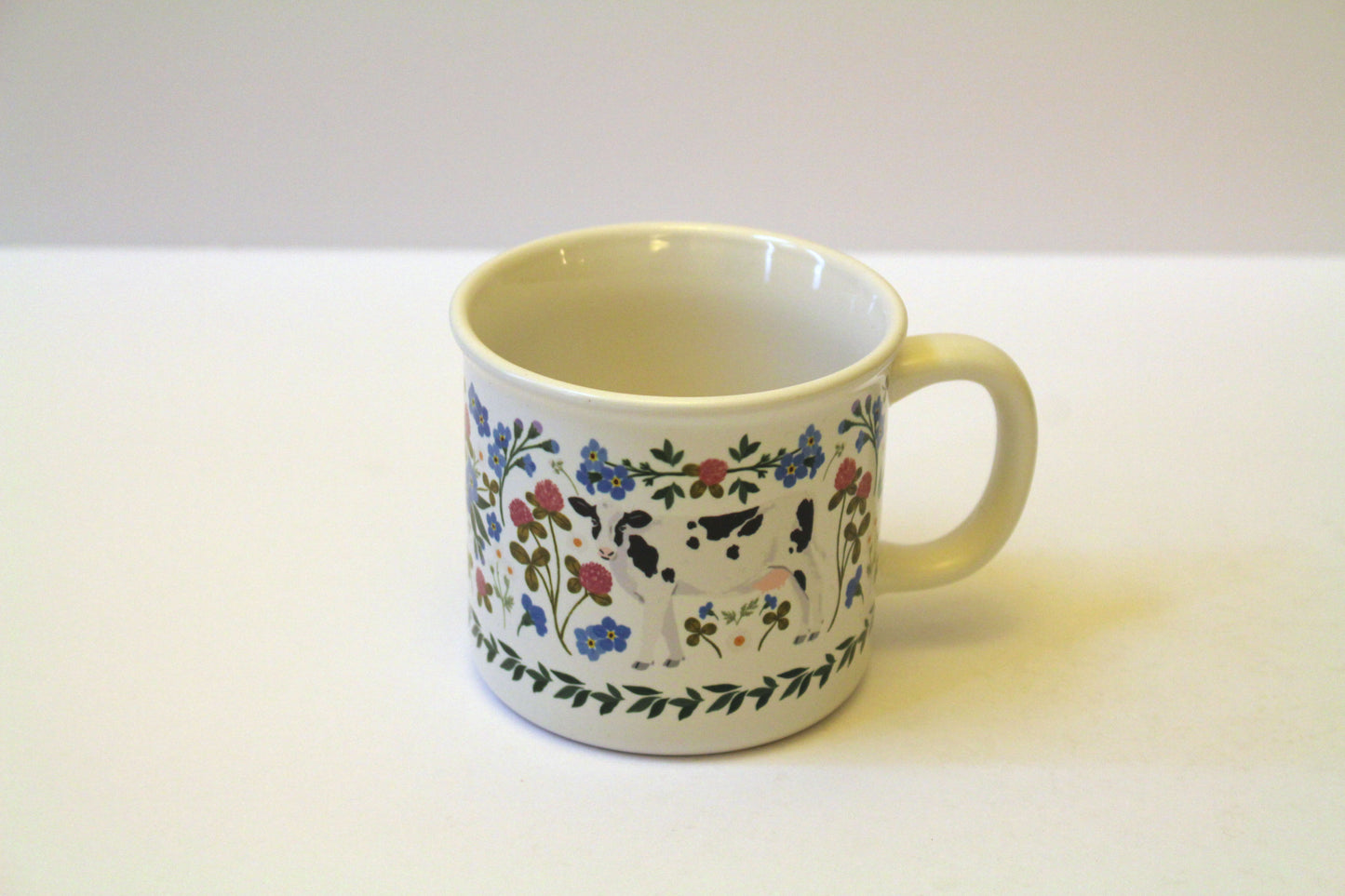 Milk Cows Folk Floral Mug