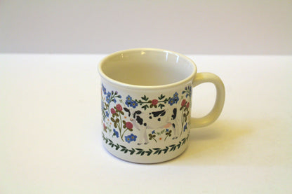 Milk Cows Folk Floral Mug