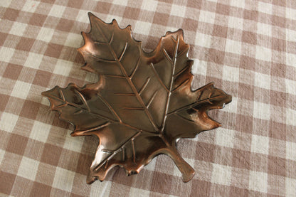 Vintage Leaf-Shaped Trinket Dish