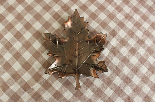 Vintage Leaf-Shaped Trinket Dish