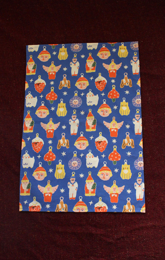 Christmas Ornament Flour Sack Tea Towel