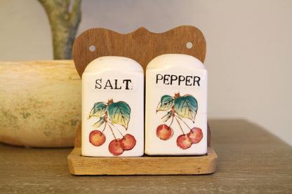 Vintage Cherry Salt & Pepper Shakers