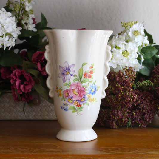 Vintage Floral Vase | Cottagecore Flower Home Accent