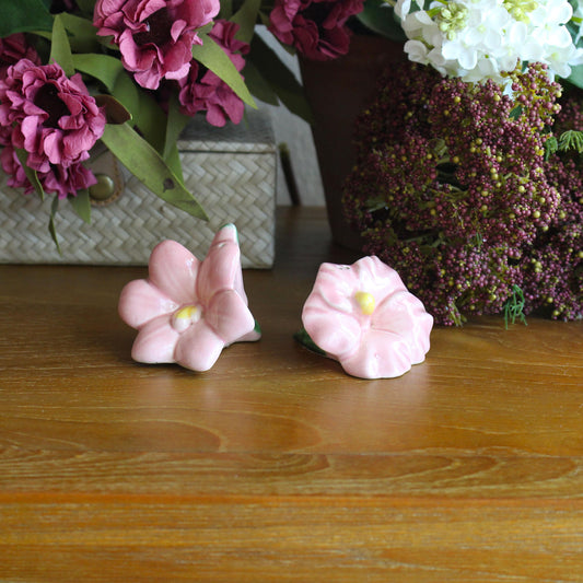 Vintage Flower Salt and Pepper Shakers | Floral Kitchen Decor | Cottagecore Tableware | Ceramic Shakers