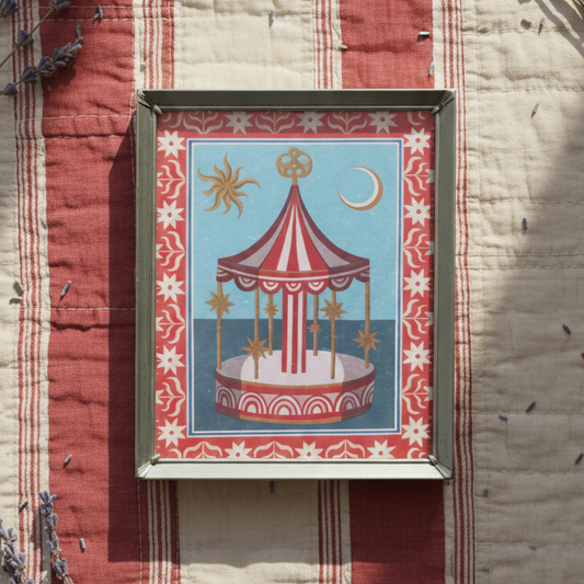 Vintage Circus Print in Frame